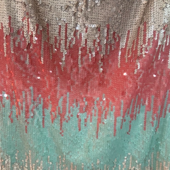 Skies Are Blue Anthropologie Sequin Wedding Party Sleeveless Mini Dress Size XS - Picture 5 of 10